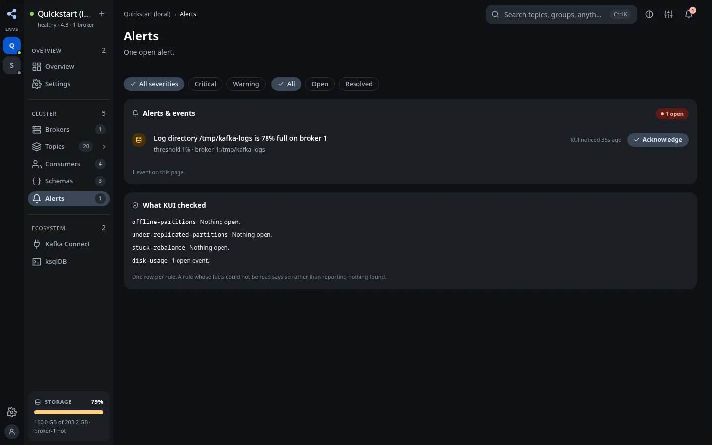 KUI Alerts & safety