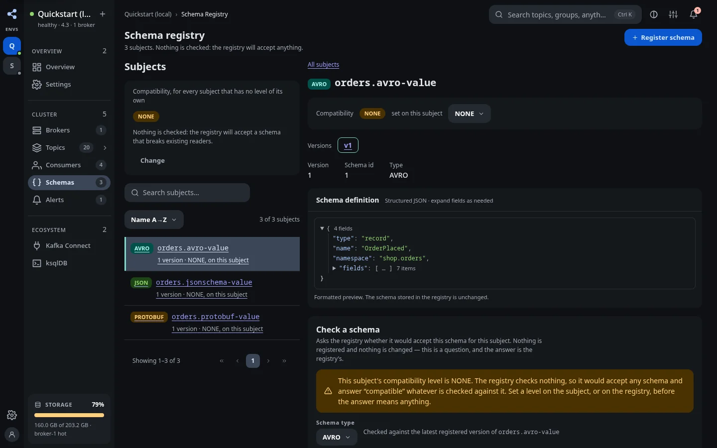 KUI Schema Registry