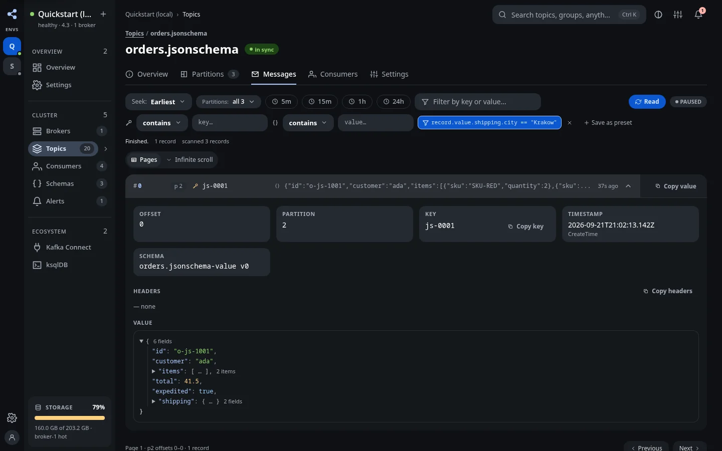 JSON Schema payload